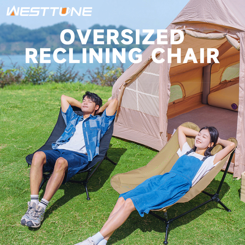 Outdoor Furniture Cheap - WESTTUNE Folding Lounger Chair Oversized Camping