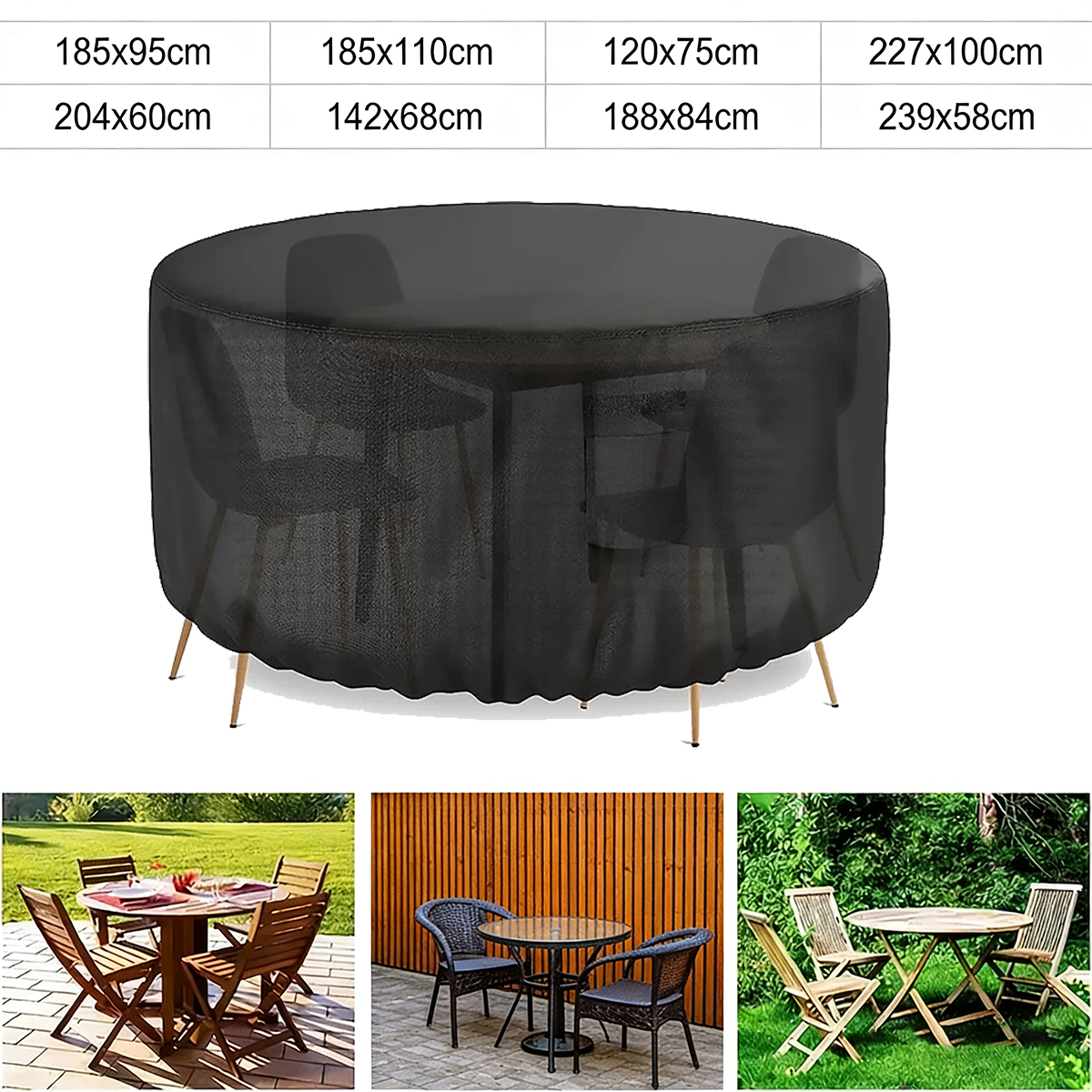 Outdoor Furniture Designer - Multi Size Round Patio Furniture Cover