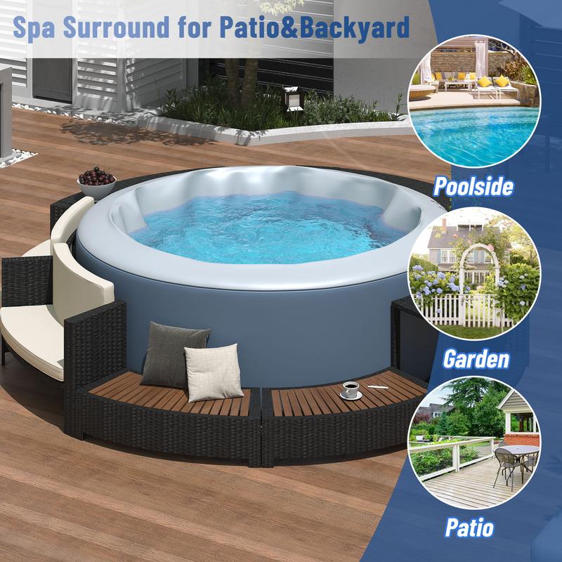 Outdoor Furniture No Cushions - Rattan Sofa Set with Storage Mini