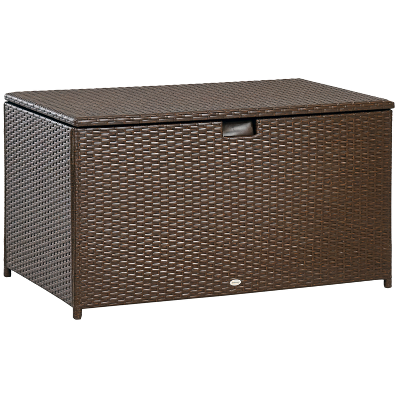 Outdoor Furniture Rattan - 113 Gallon Outdoor Storage Box, Rattan