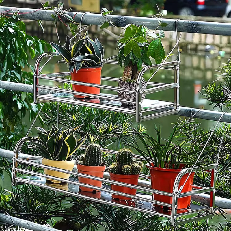 Outdoor Furniture Balcony - Stainless Steel Flower Stand for Balcony