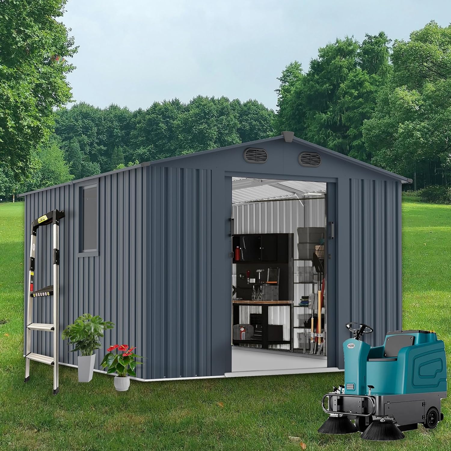 Outdoor Furniture With Storage - Outdoor Storage Shed 8x10 FT with