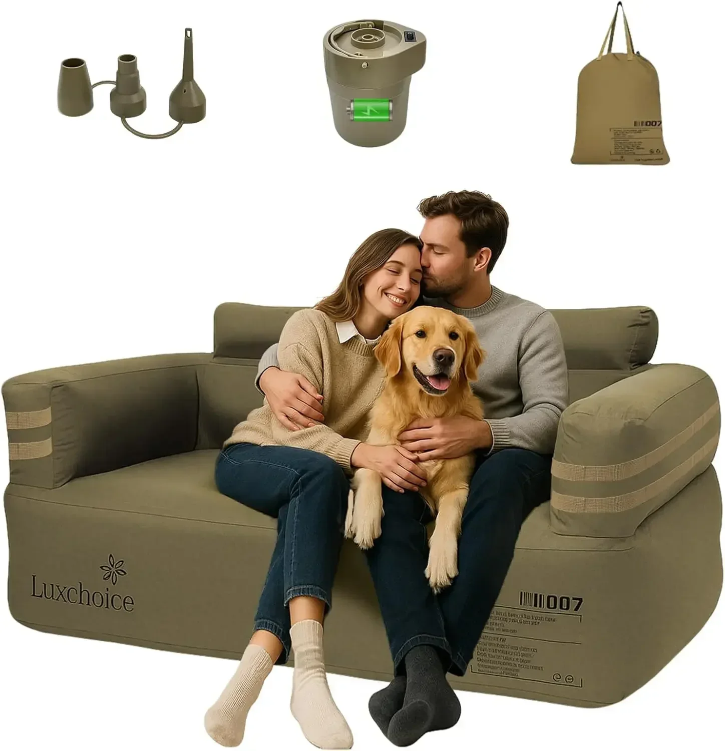 Outdoor Furniture Luxury - Portable Inflatable Couch for Camping with