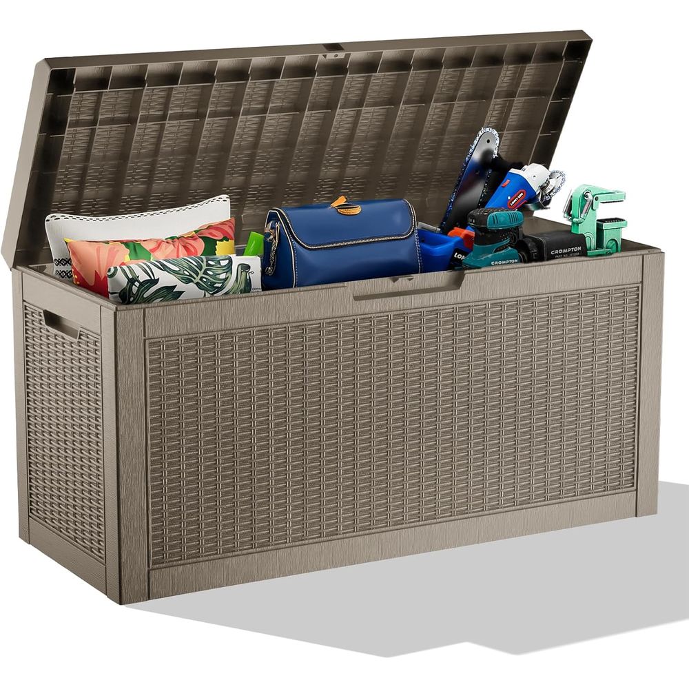 60 Gallon Resin Deck Box - Loc - Outdoor Furniture With Storage reseña y precio