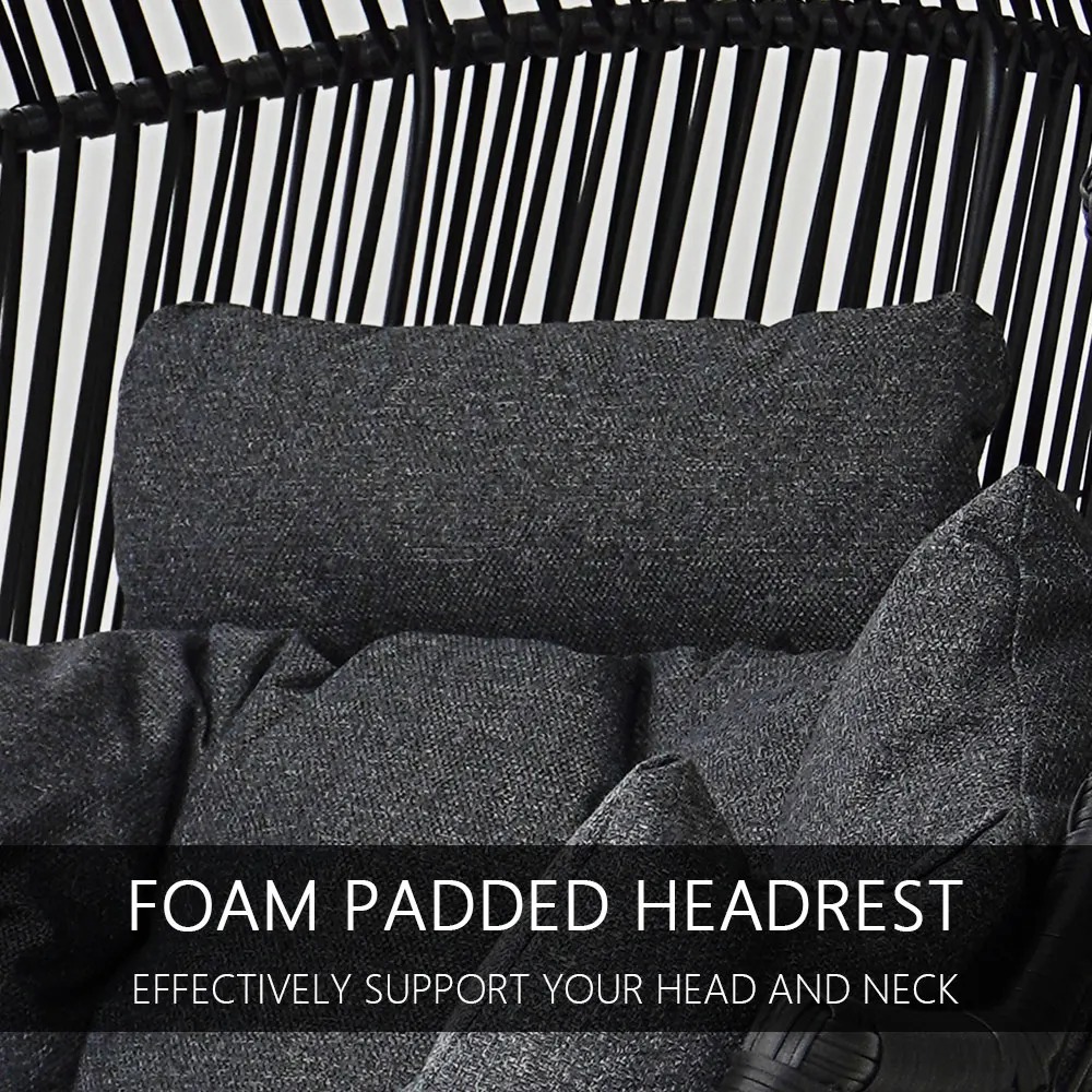 Outdoor Egg Chair PE Wicker Wo - Outdoor Furniture No Cushions reseña y precio