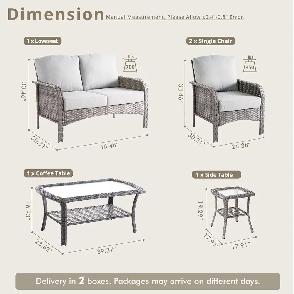 All-Weather Rattan Outdoor Fur - Outdoor Furniture Loveseat reseña y precio