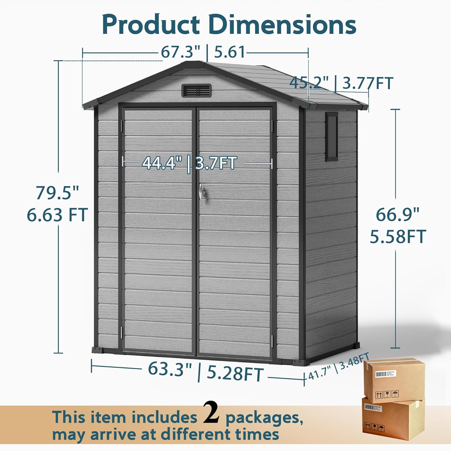 6X4 FT Outdoor Shed, Plastic S - Outdoor Furniture With Storage reseña y precio