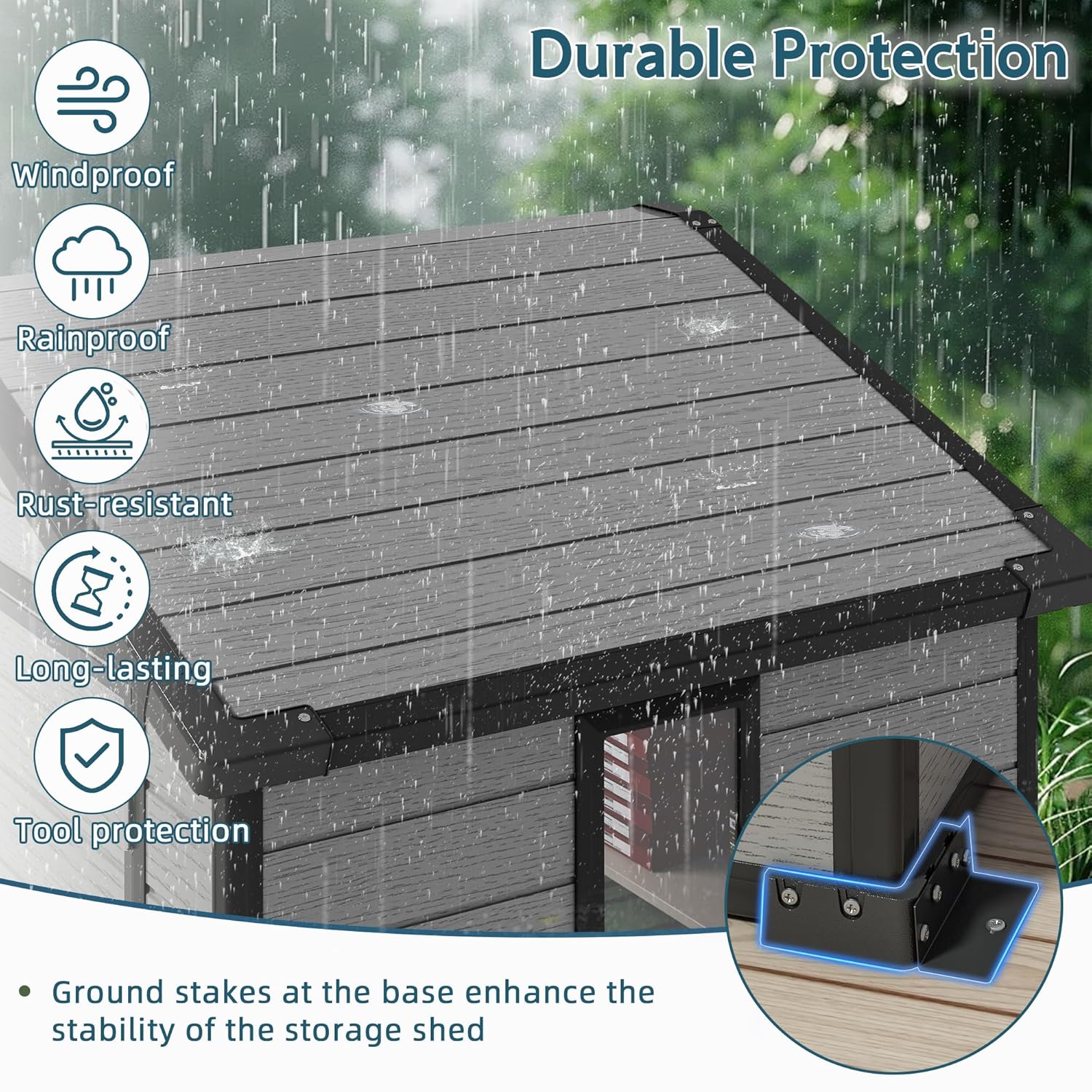 6X4 FT Outdoor Shed, Plastic S - Outdoor Furniture With Storage reseña y precio