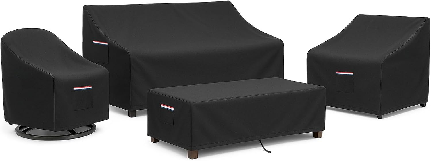 4-Piece Patio Furniture Cover  - Outdoor Furniture Heavy Duty reseña y precio