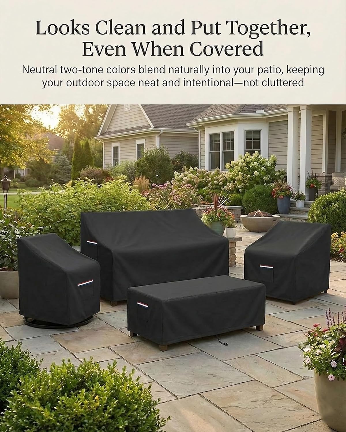 4-Piece Patio Furniture Cover  - Outdoor Furniture Heavy Duty reseña y precio
