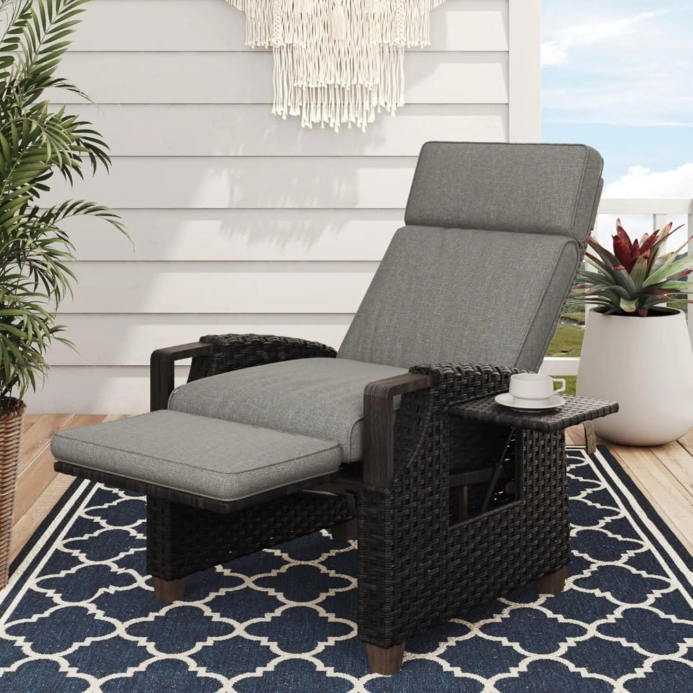 Outdoor Recliner with Independ - Outdoor Furniture No Cushions reseña y precio