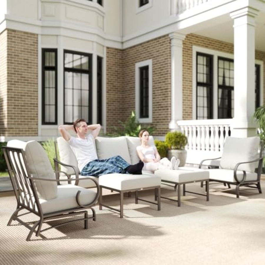 5 Piece Patio Furniture Set wi - Outdoor Furniture Diy reseña y precio