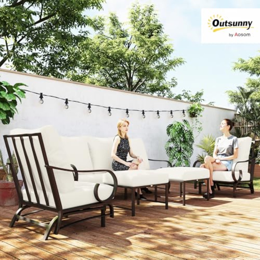 5 Piece Patio Furniture Set wi - Outdoor Furniture Diy reseña y precio