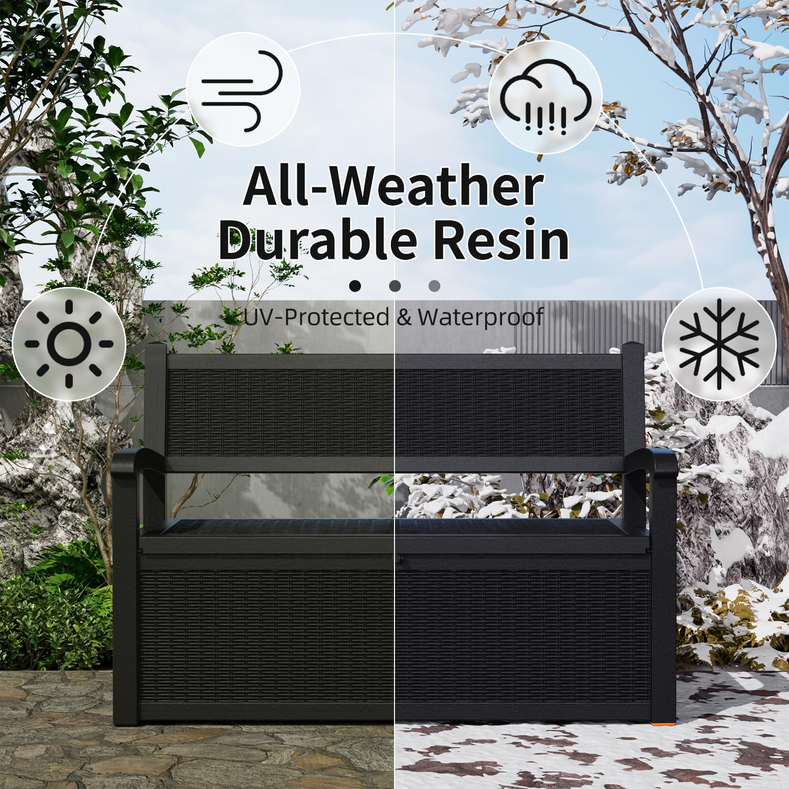 80 Gallon Outdoor Storage Benc - Outdoor Furniture With Storage reseña y precio