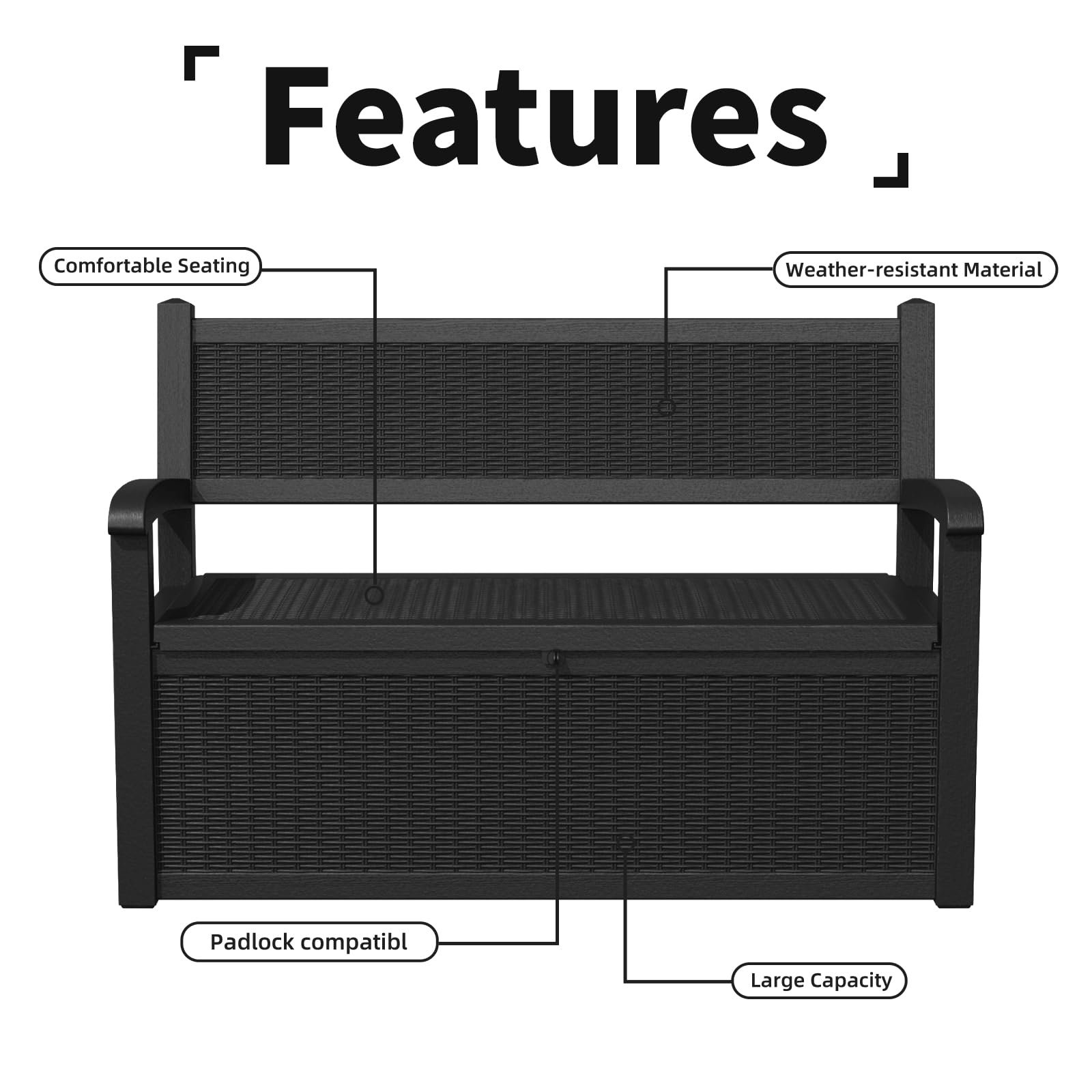 80 Gallon Outdoor Storage Benc - Outdoor Furniture With Storage reseña y precio