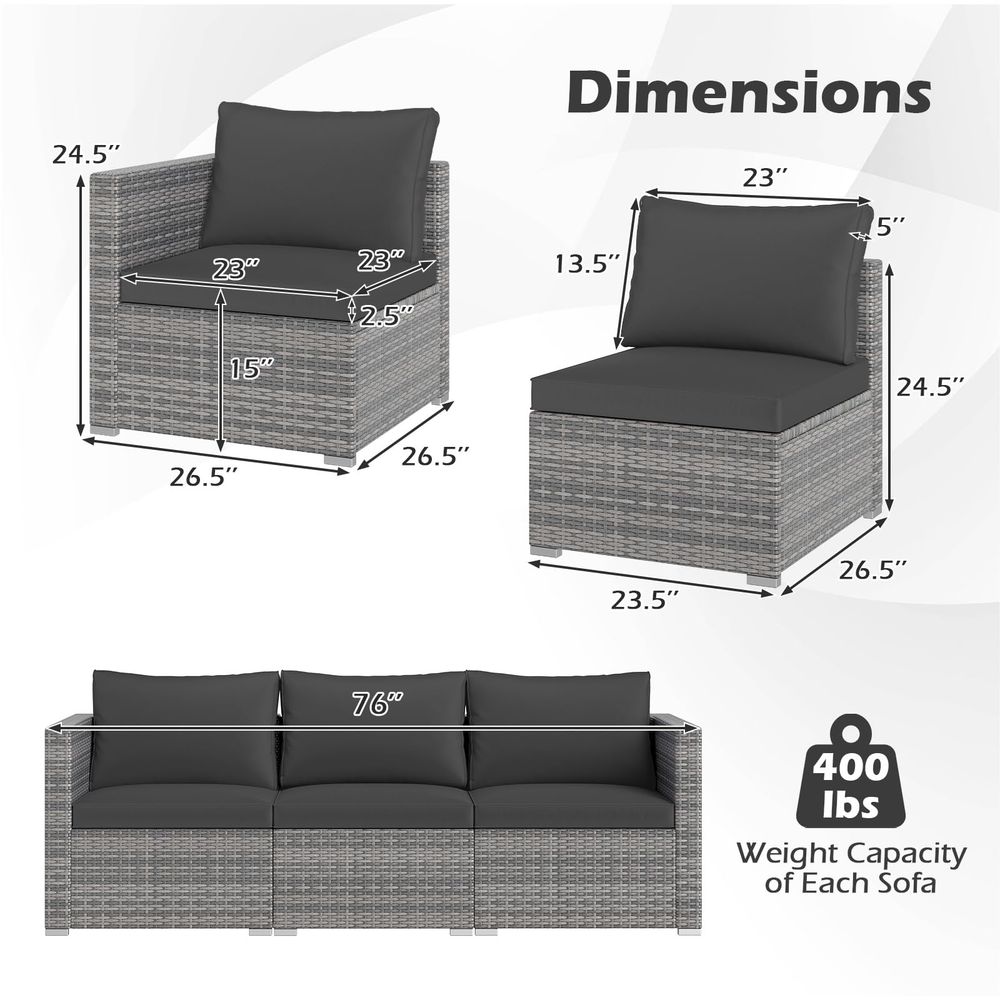 3 Seat Outdoor Wicker Sofa Set - Outdoor Furniture Rattan reseña y precio
