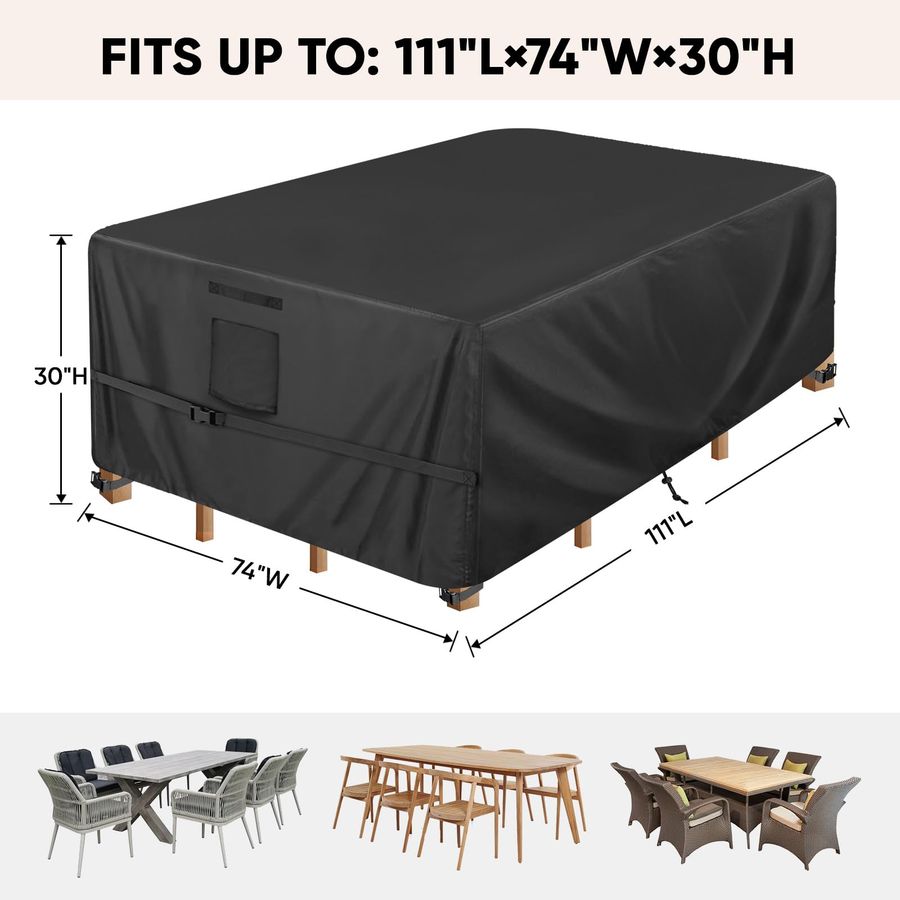 Patio Furniture Covers, Outdoo - Outdoor Furniture Heavy Duty reseña y precio