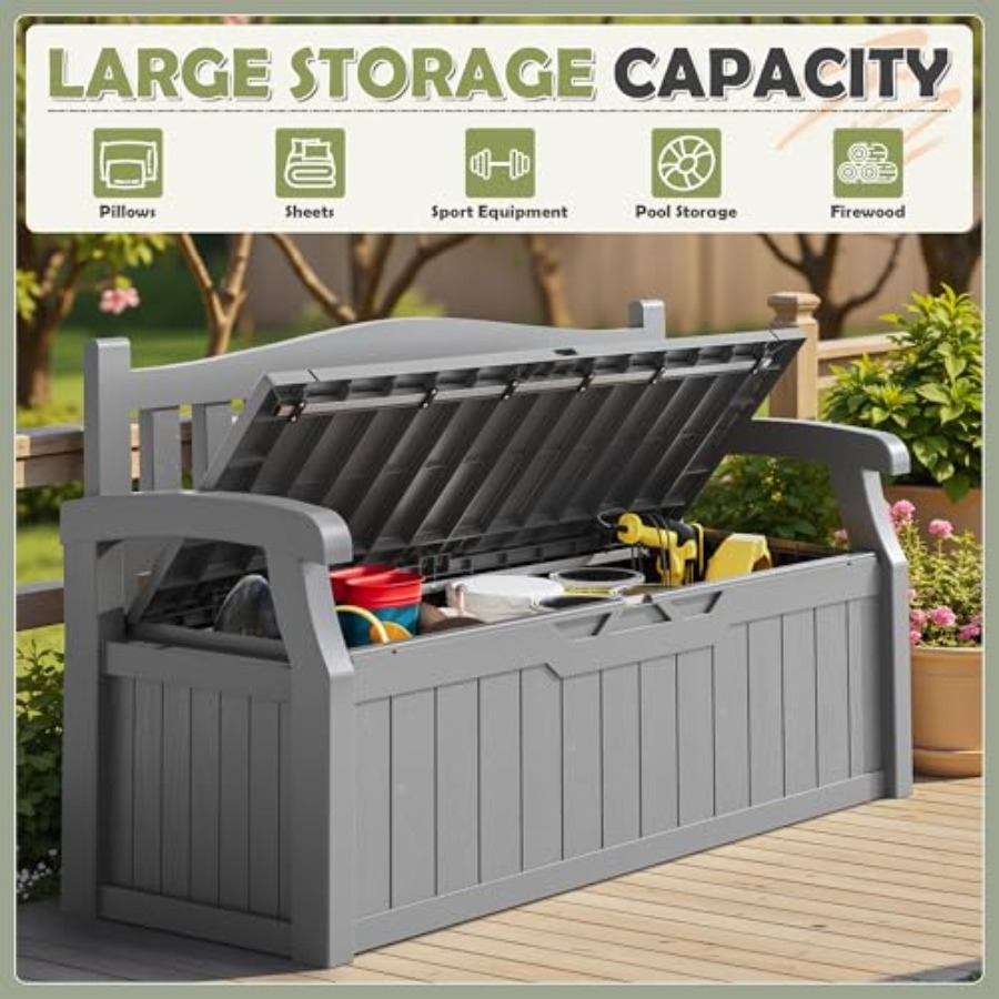 75 Gallon Outdoor Storage Benc - Outdoor Furniture With Storage reseña y precio