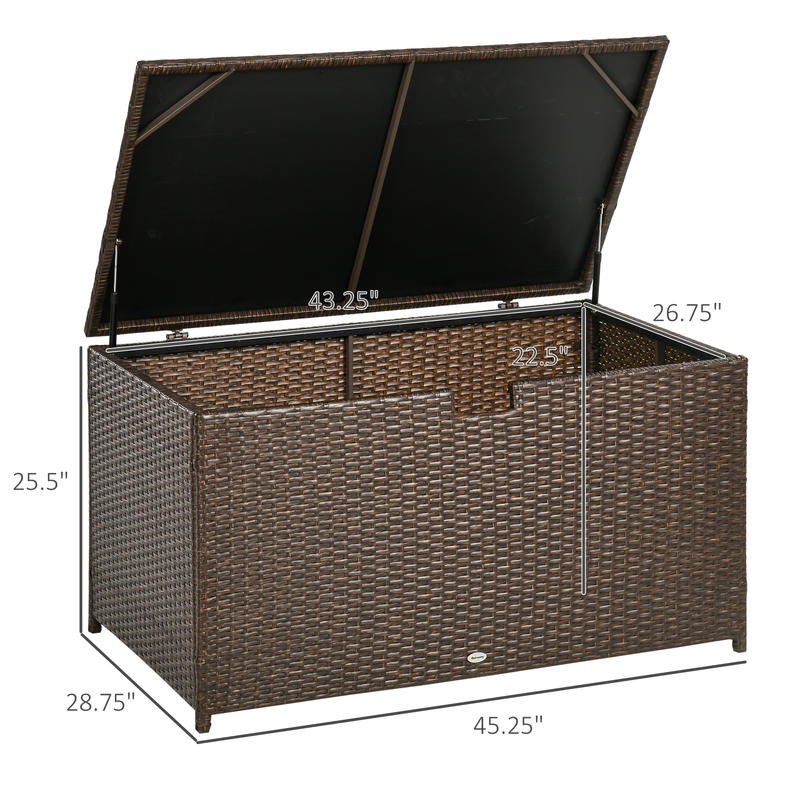 113 Gallon Outdoor Storage Box - Outdoor Furniture Rattan reseña y precio