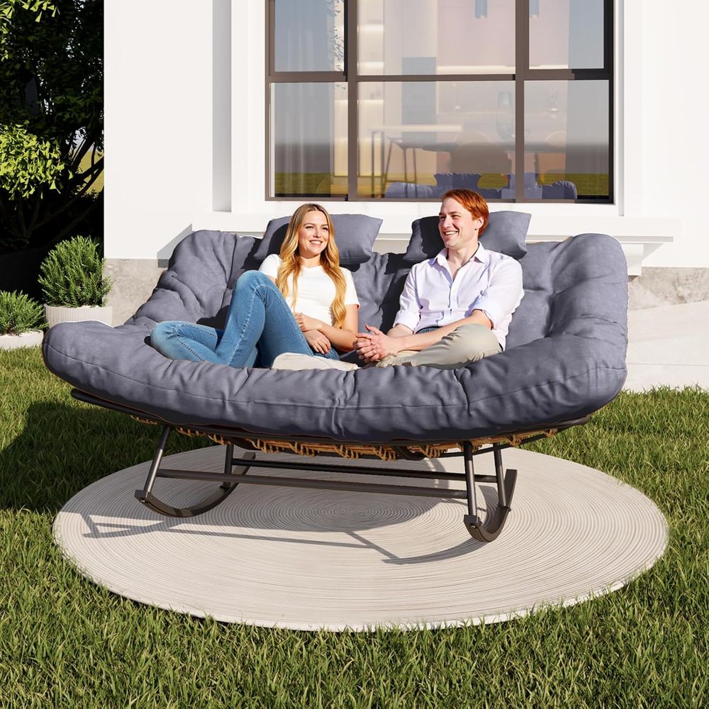 Double Outdoor Rocking Lovesea - Outdoor Furniture Loveseat reseña y precio