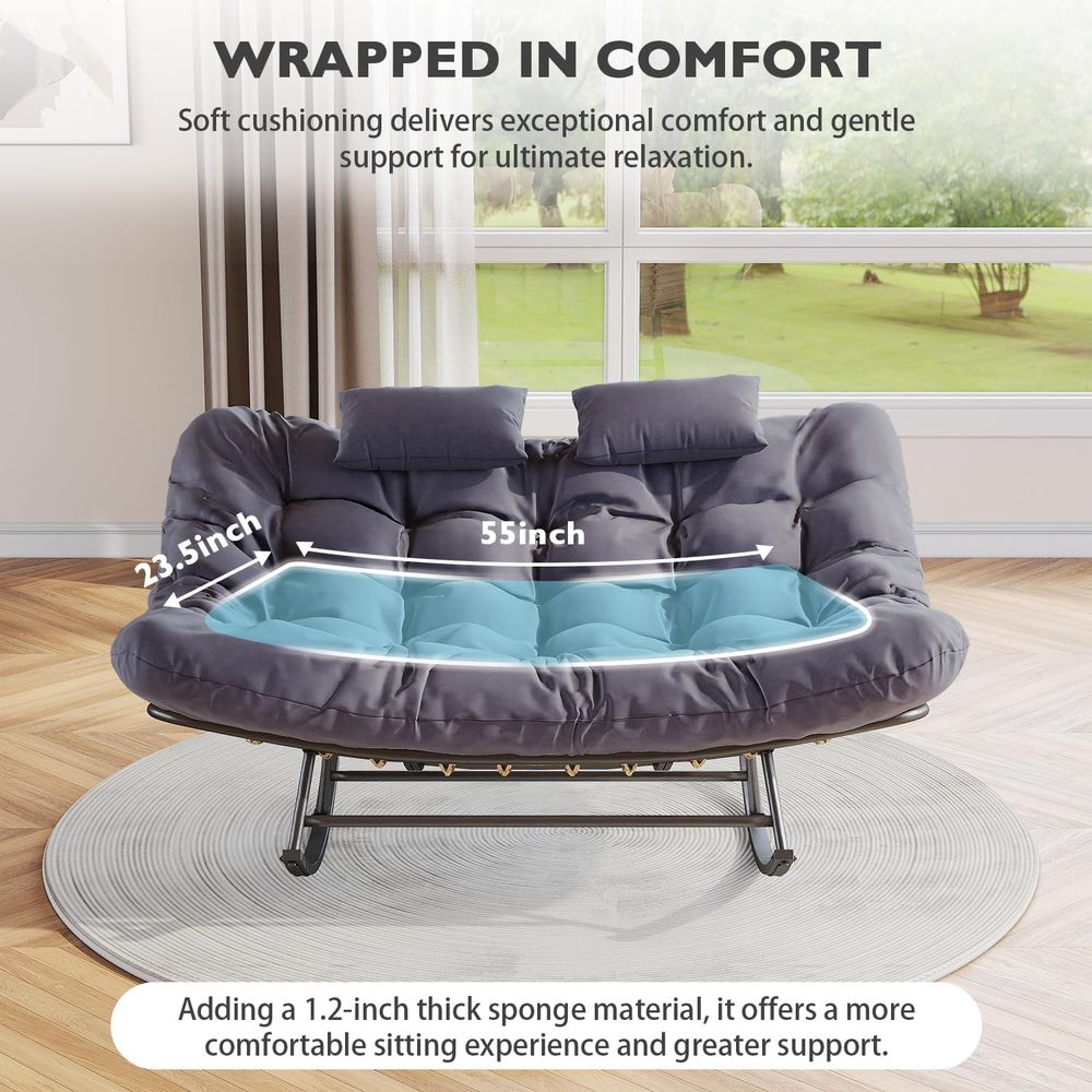 Double Outdoor Rocking Lovesea - Outdoor Furniture Loveseat reseña y precio