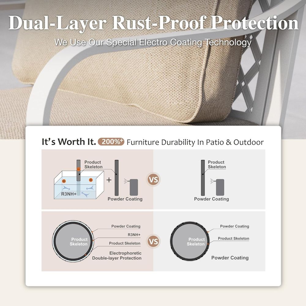 4-Piece Outdoor Patio Furnitur - Outdoor Furniture Loveseat reseña y precio