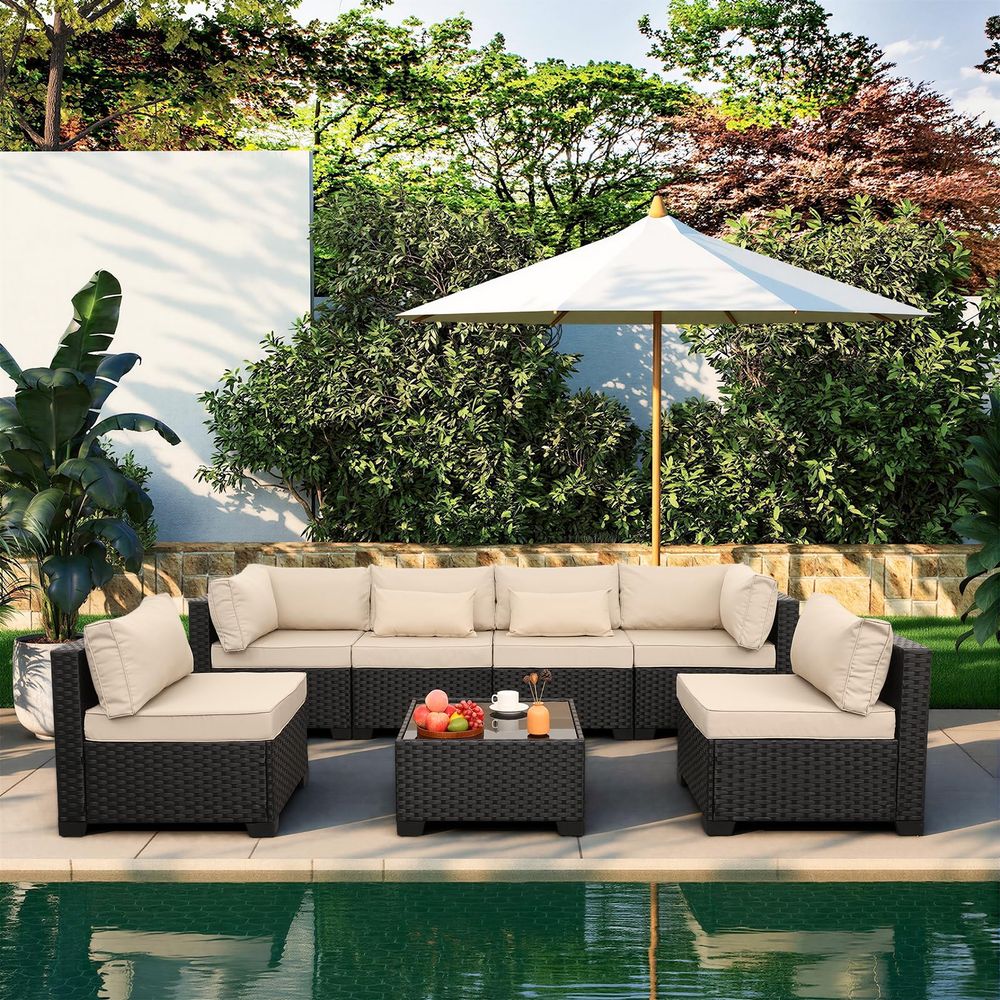 Patio Furniture Set, 5 Pieces  - Outdoor Furniture Rattan reseña y precio