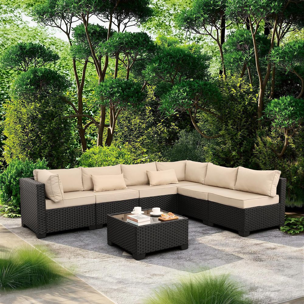 Patio Furniture Set, 5 Pieces  - Outdoor Furniture Rattan reseña y precio