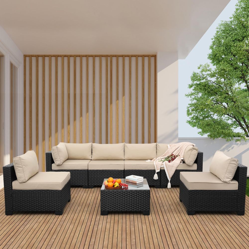 Patio Furniture Set, 5 Pieces  - Outdoor Furniture Rattan reseña y precio