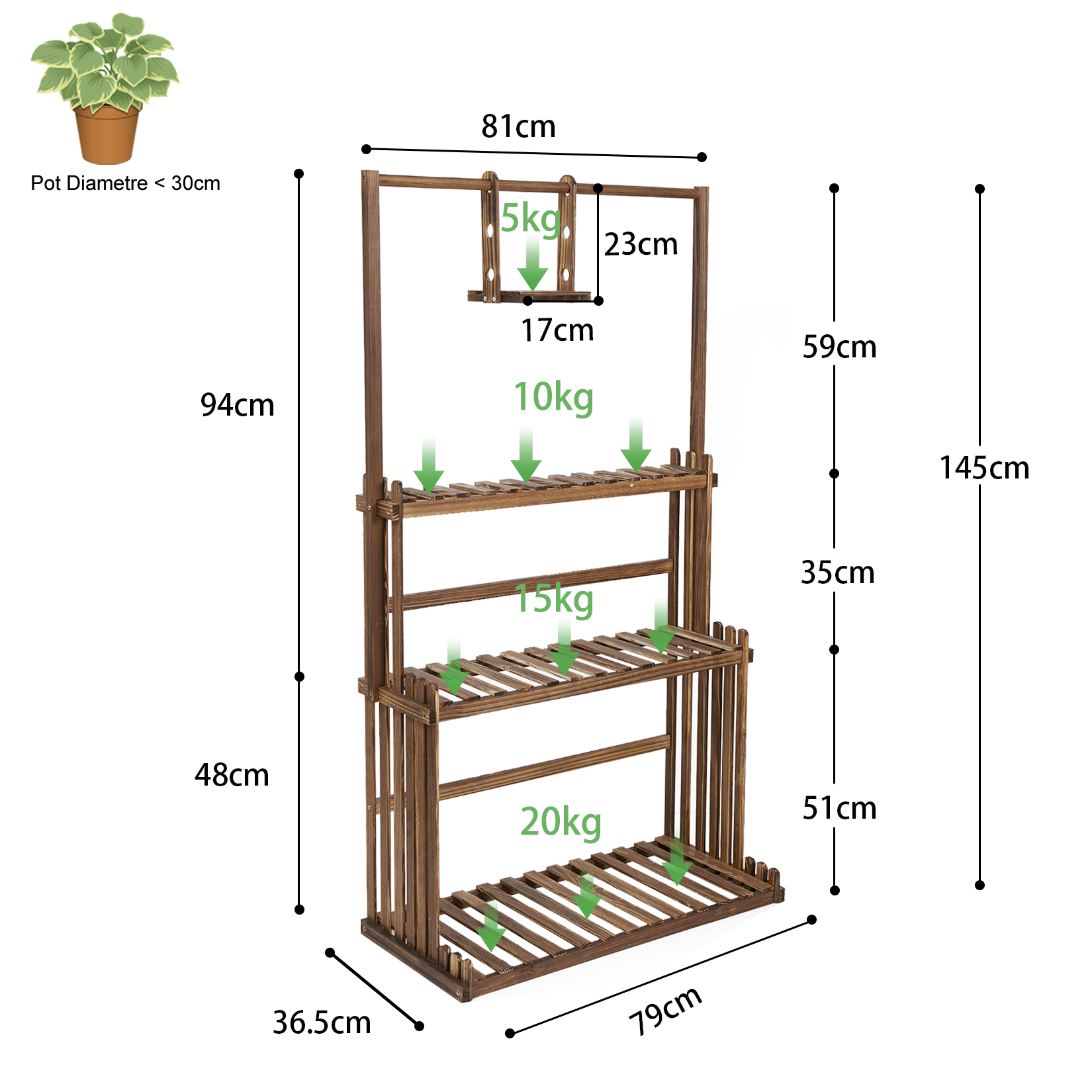 Heavy Duty Hanging Plant Stand - Outdoor Furniture Luxury reseña y precio