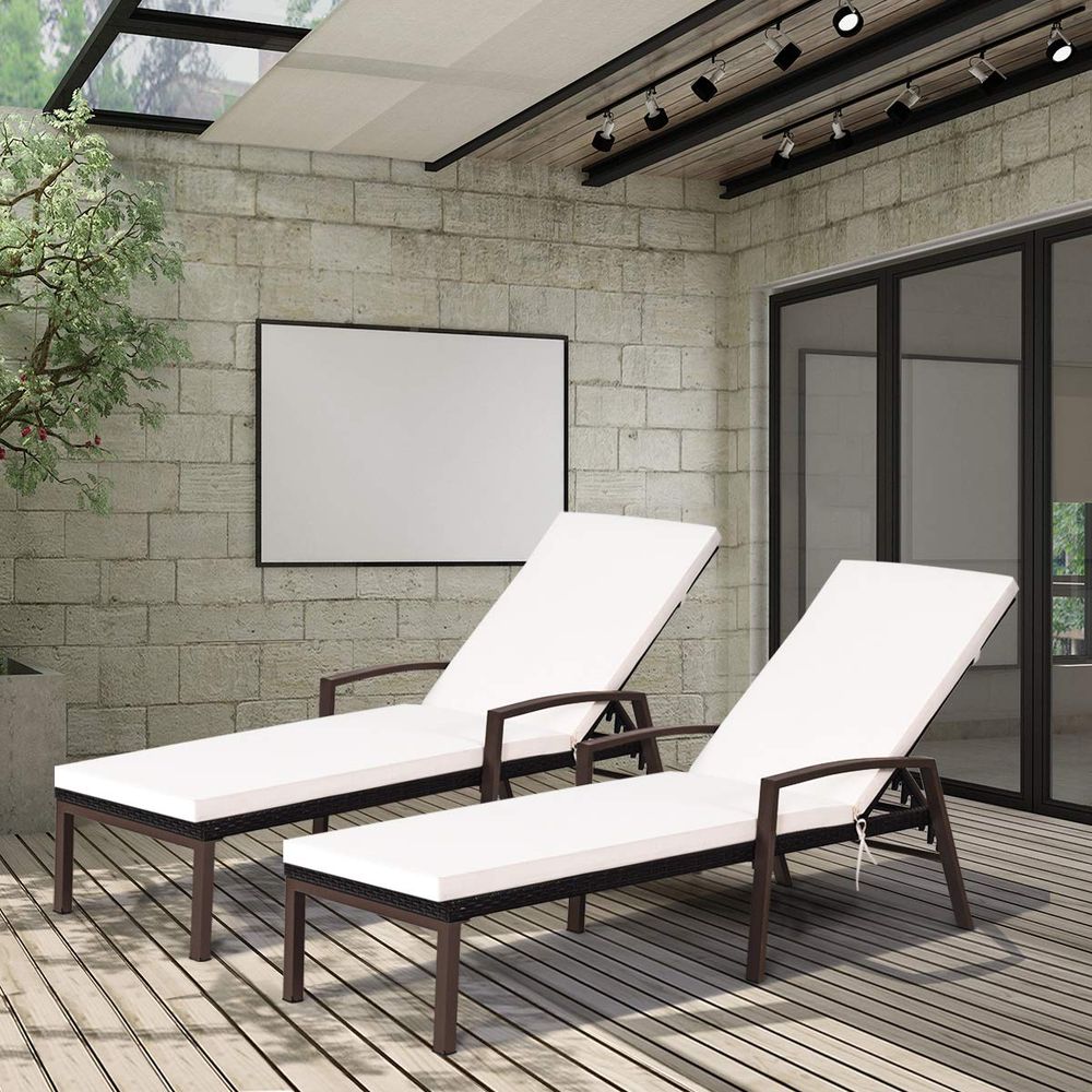 Set of 2 Patio Furniture Outdo - Outdoor Furniture No Cushions reseña y precio