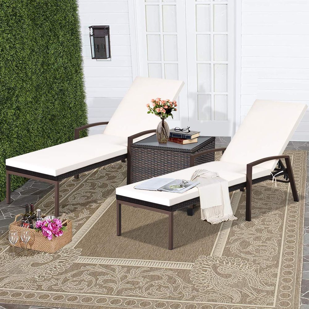 Set of 2 Patio Furniture Outdo - Outdoor Furniture No Cushions reseña y precio
