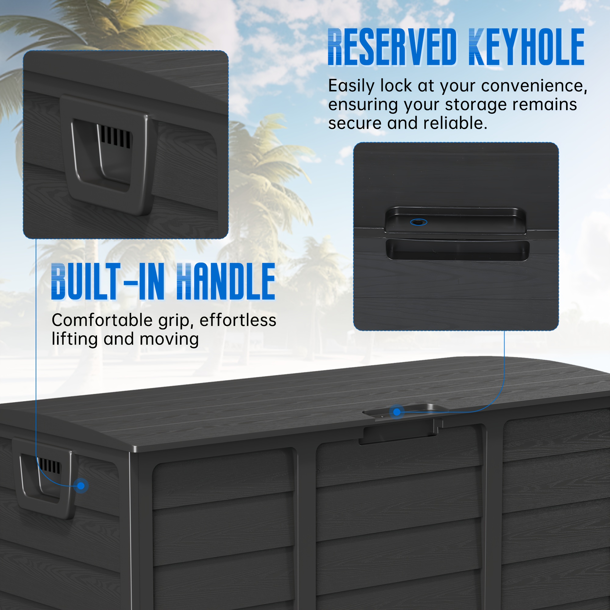 Weatherproof Resin Storage, 75 - Outdoor Furniture With Storage reseña y precio