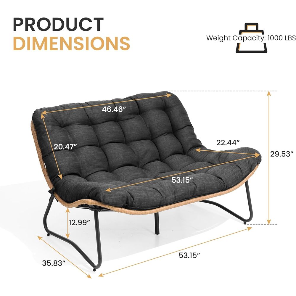 All-Weather Outdoor Loveseat S - Outdoor Furniture Loveseat reseña y precio