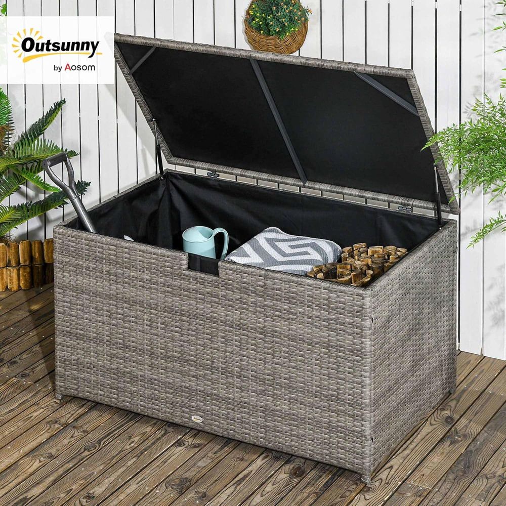 Gray 113 Gallon Rattan Outdoor - Outdoor Furniture Rattan reseña y precio