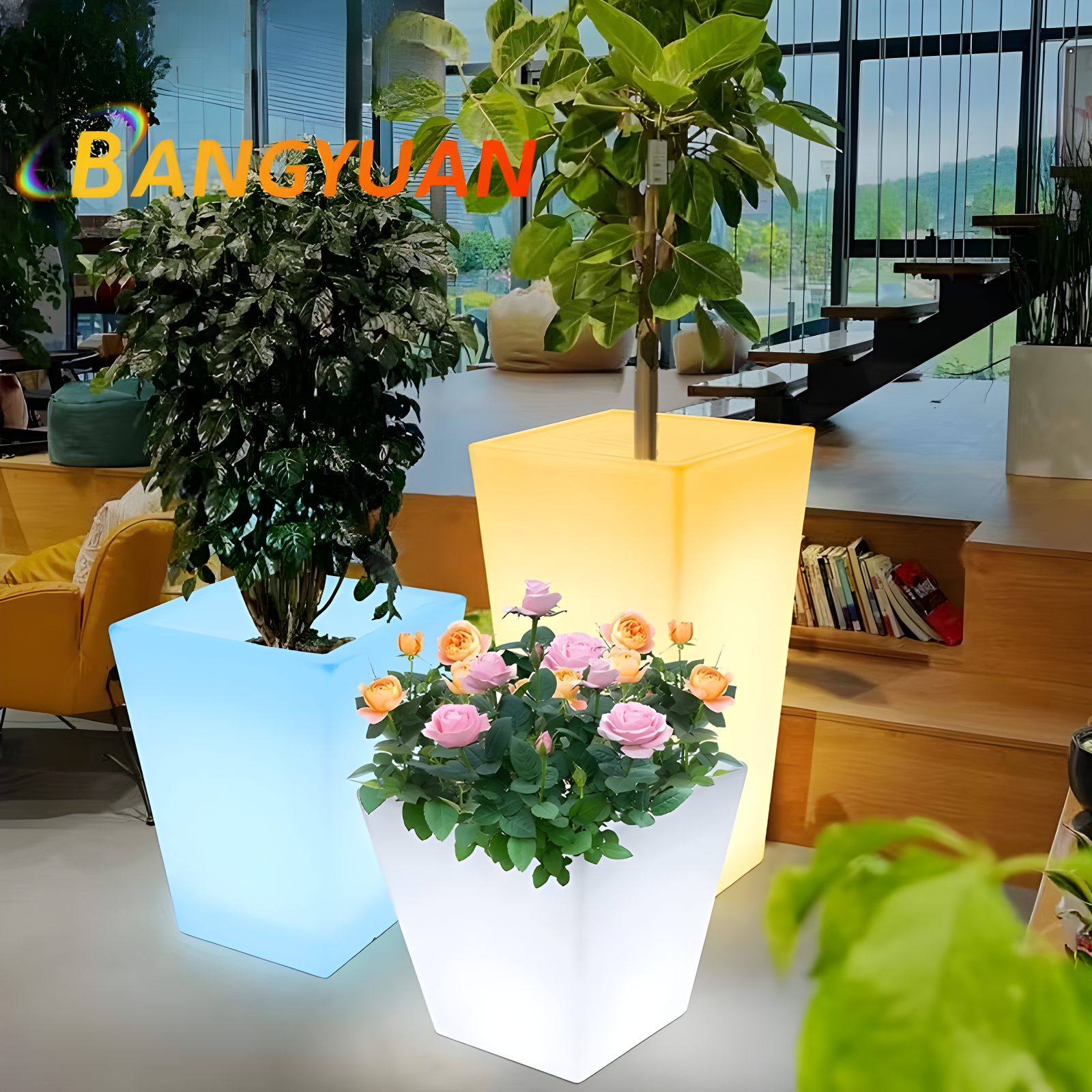 LED Glowing Garden Flower Pot  - Outdoor Furniture Balcony reseña y precio