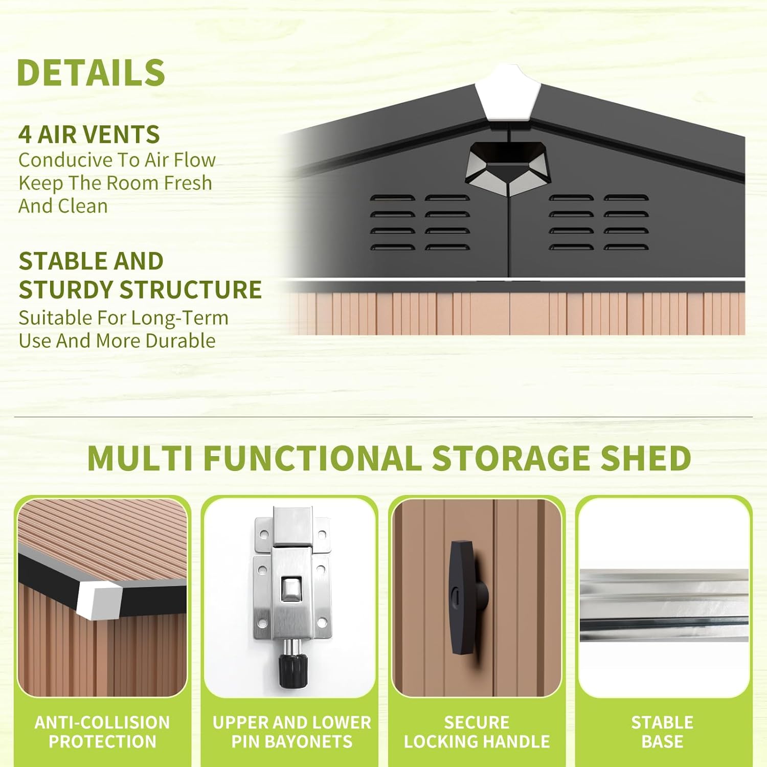 Metal Storage Shed,Outdoor Sto - Outdoor Furniture With Storage reseña y precio