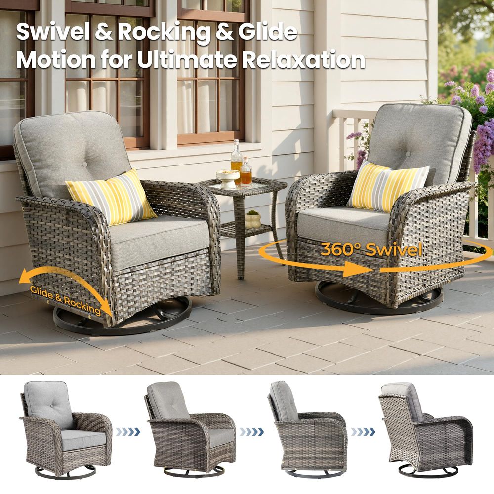 Patio Furniture Set with Swive - Outdoor Furniture Loveseat reseña y precio