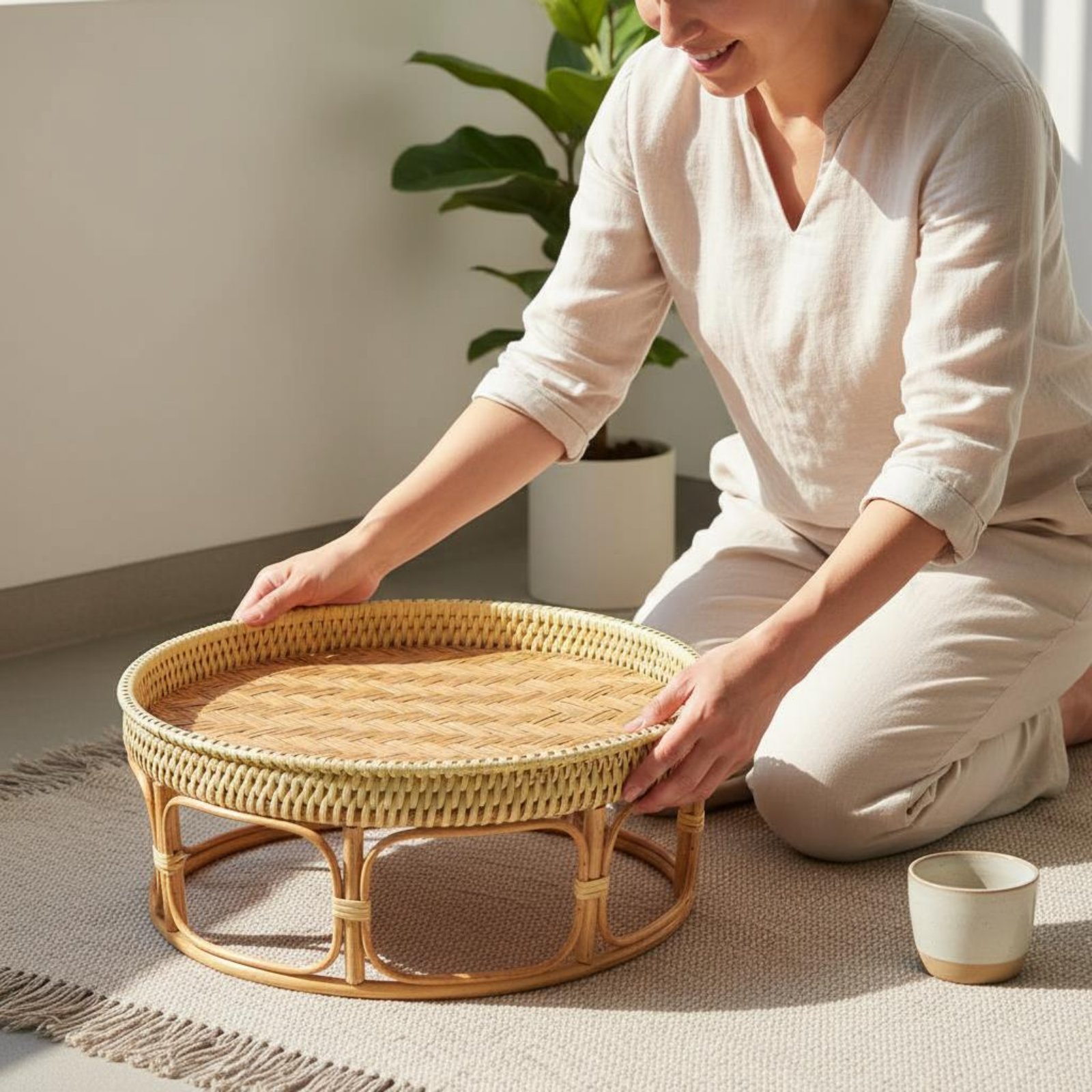 Rattan Tea Table Lightweight P - Outdoor Furniture Rattan reseña y precio