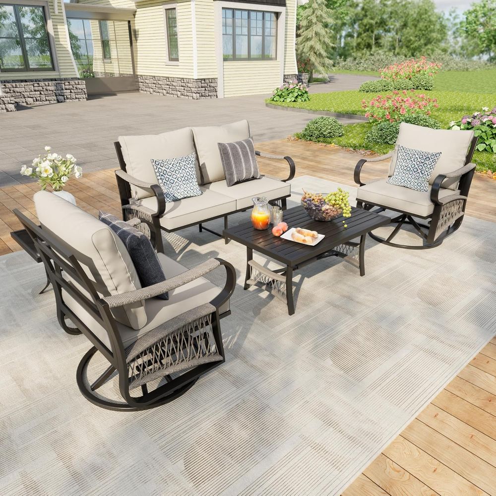 Outdoor Patio Furniture Set: 5 - Outdoor Furniture Loveseat reseña y precio