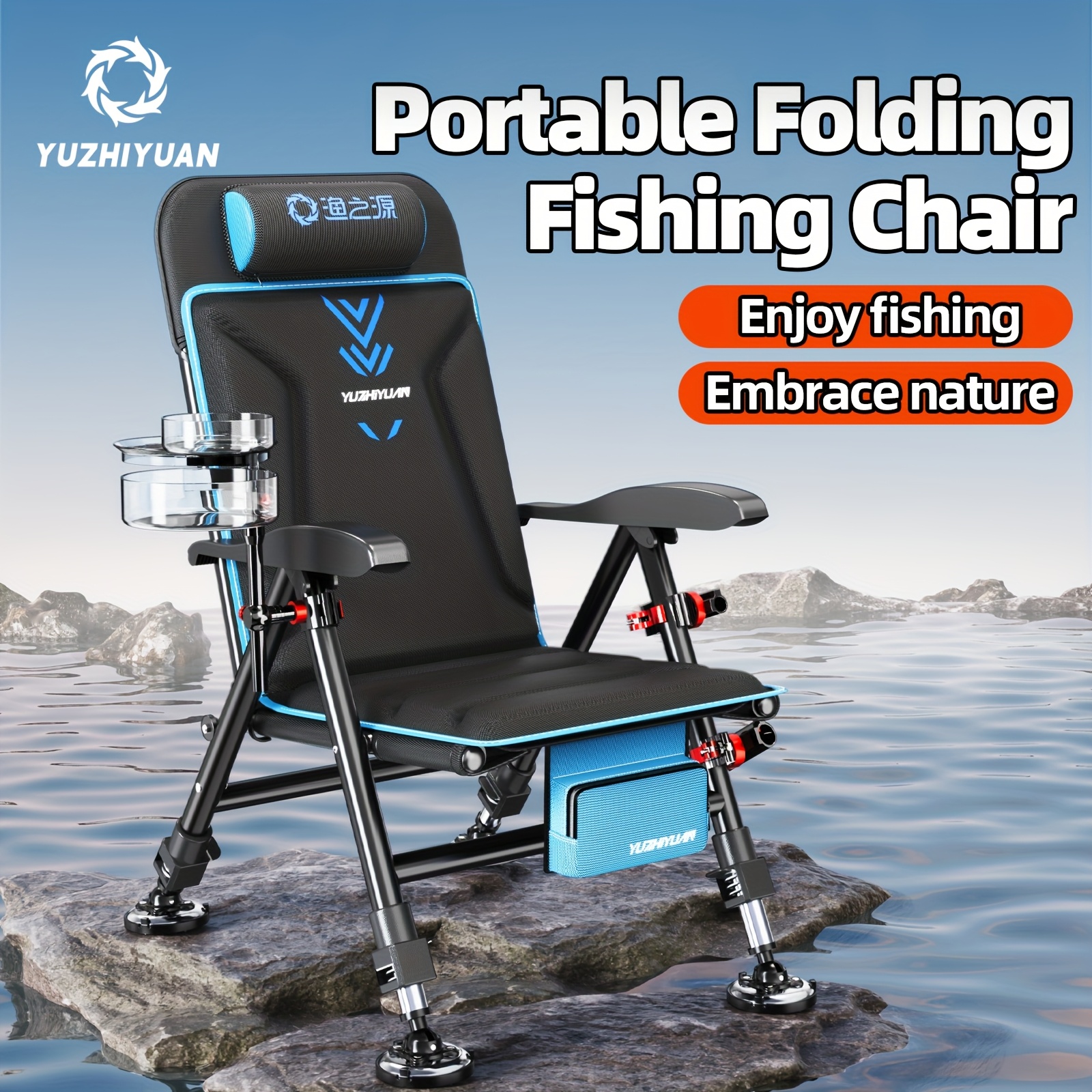 Yuzhiyuan outdoor fishing chai - Outdoor Furniture No Cushions reseña y precio