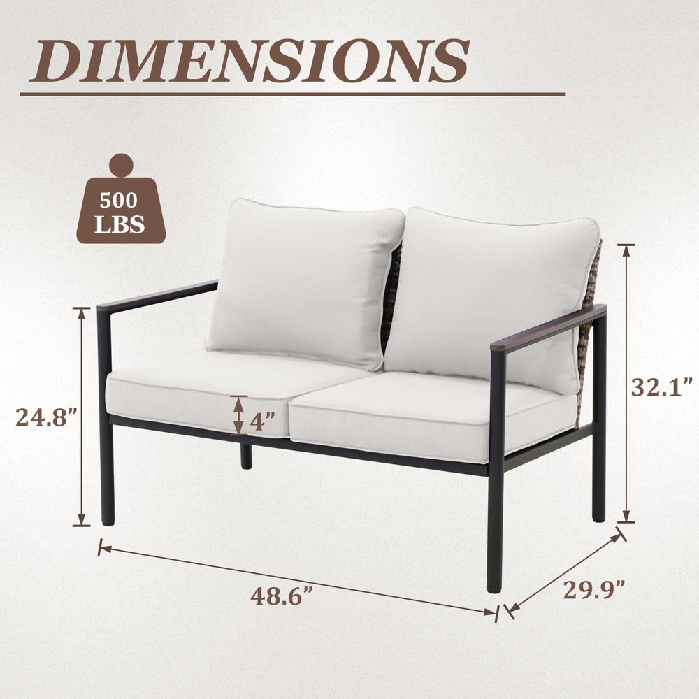 Sand Dune Outdoor Patio Sofa,  - Outdoor Furniture Loveseat reseña y precio