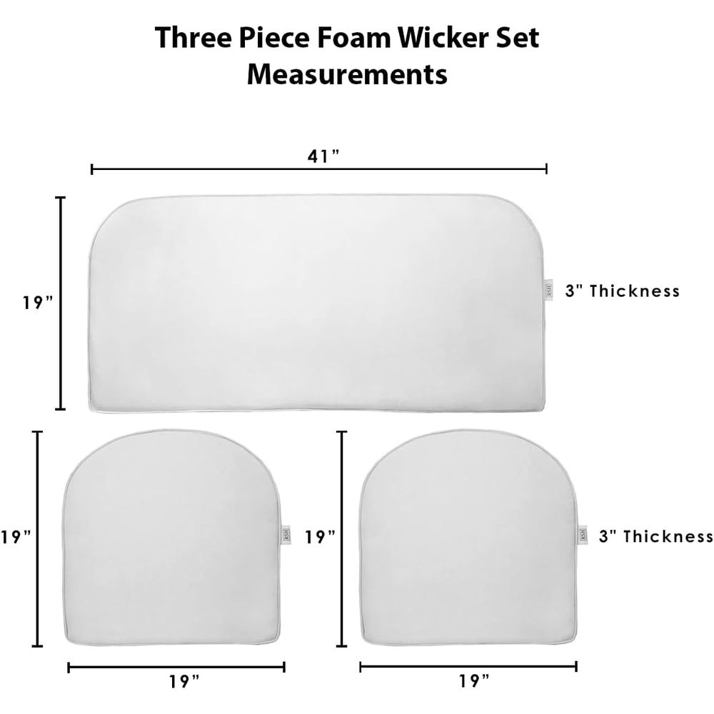 All-Weather Wicker Cushion Set - Outdoor Furniture Loveseat reseña y precio