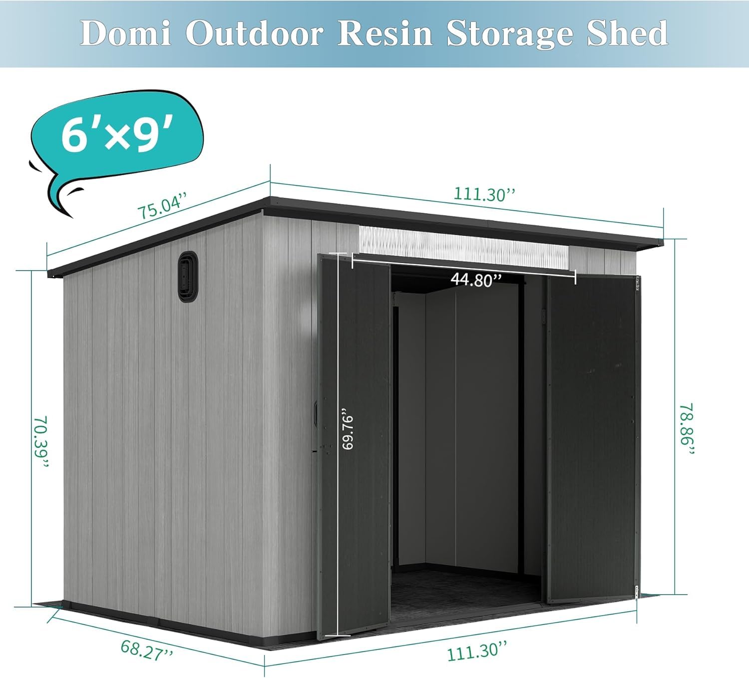 Domi 6x9FT Resin Outdoor Stora - Outdoor Furniture With Storage reseña y precio