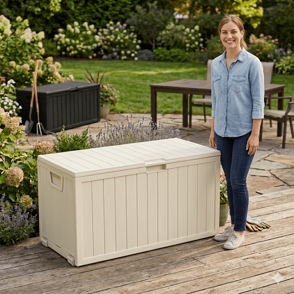 75/35 Gallon Outdoor Storage B - Outdoor Furniture With Storage reseña y precio