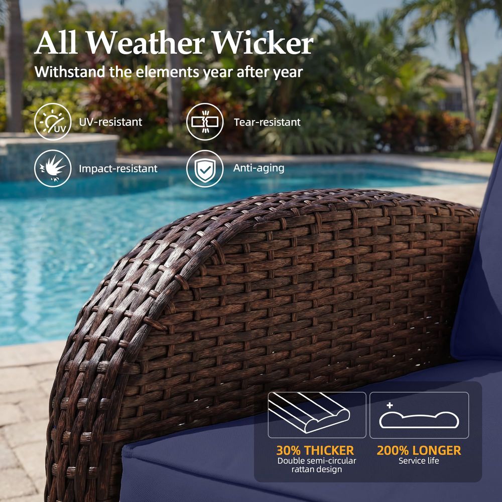 5 Pieces Patio Furniture Sets, - Outdoor Furniture Loveseat reseña y precio