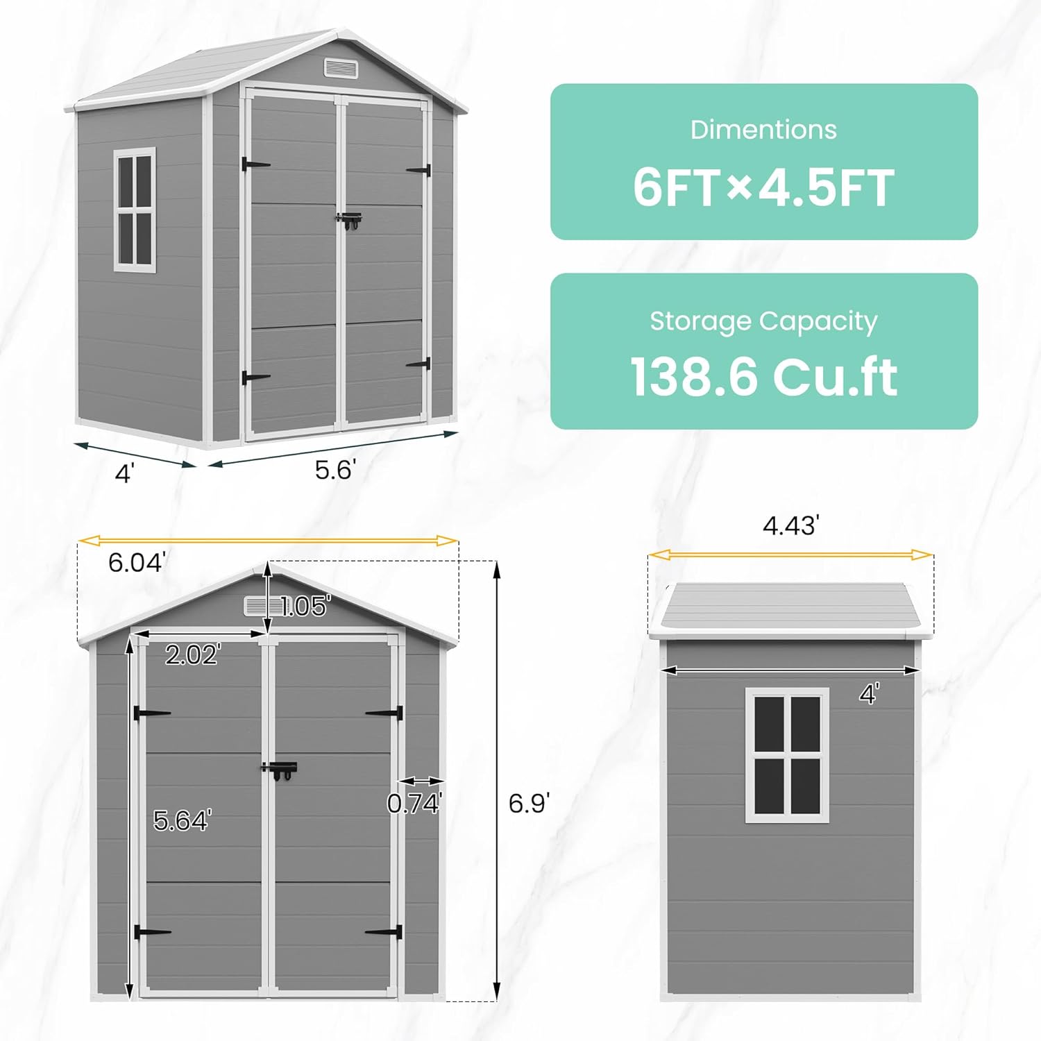 Outdoor Resin Storage Shed 6x4 - Outdoor Furniture With Storage reseña y precio