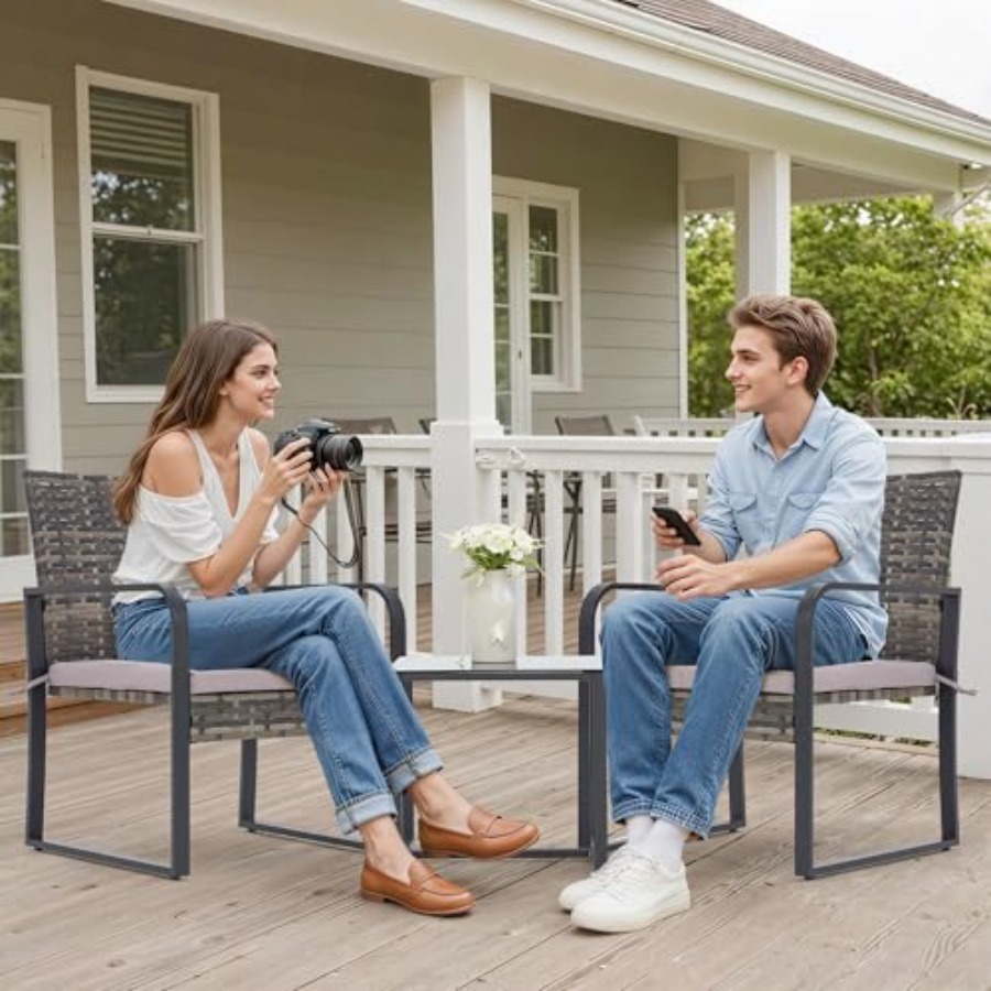 Bezseller 3 Piece Outdoor Pati - Outdoor Furniture Rattan reseña y precio