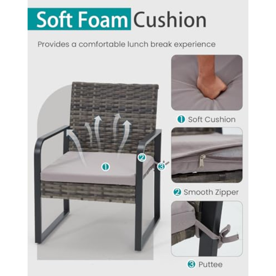 Bezseller 3 Piece Outdoor Pati - Outdoor Furniture Rattan reseña y precio