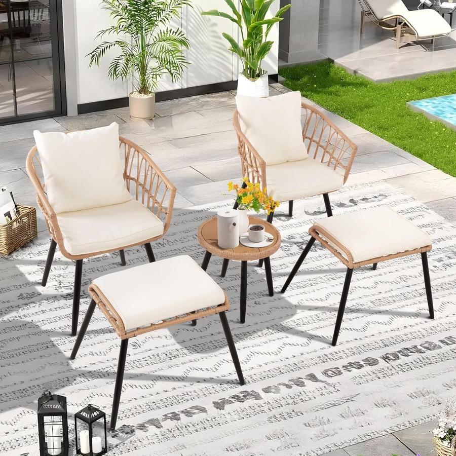 5 Piece Patio Furniture Set Ou - Outdoor Furniture Rattan reseña y precio